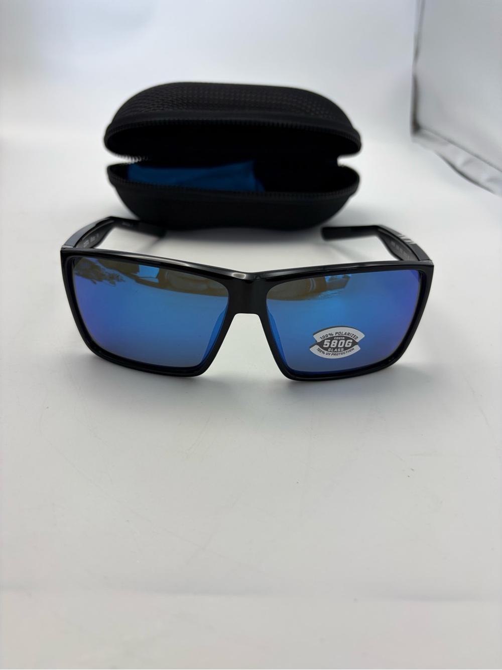 Costa Del Mar Rincon Sunglasses Shiny Black/Blue Mirror 580Glass